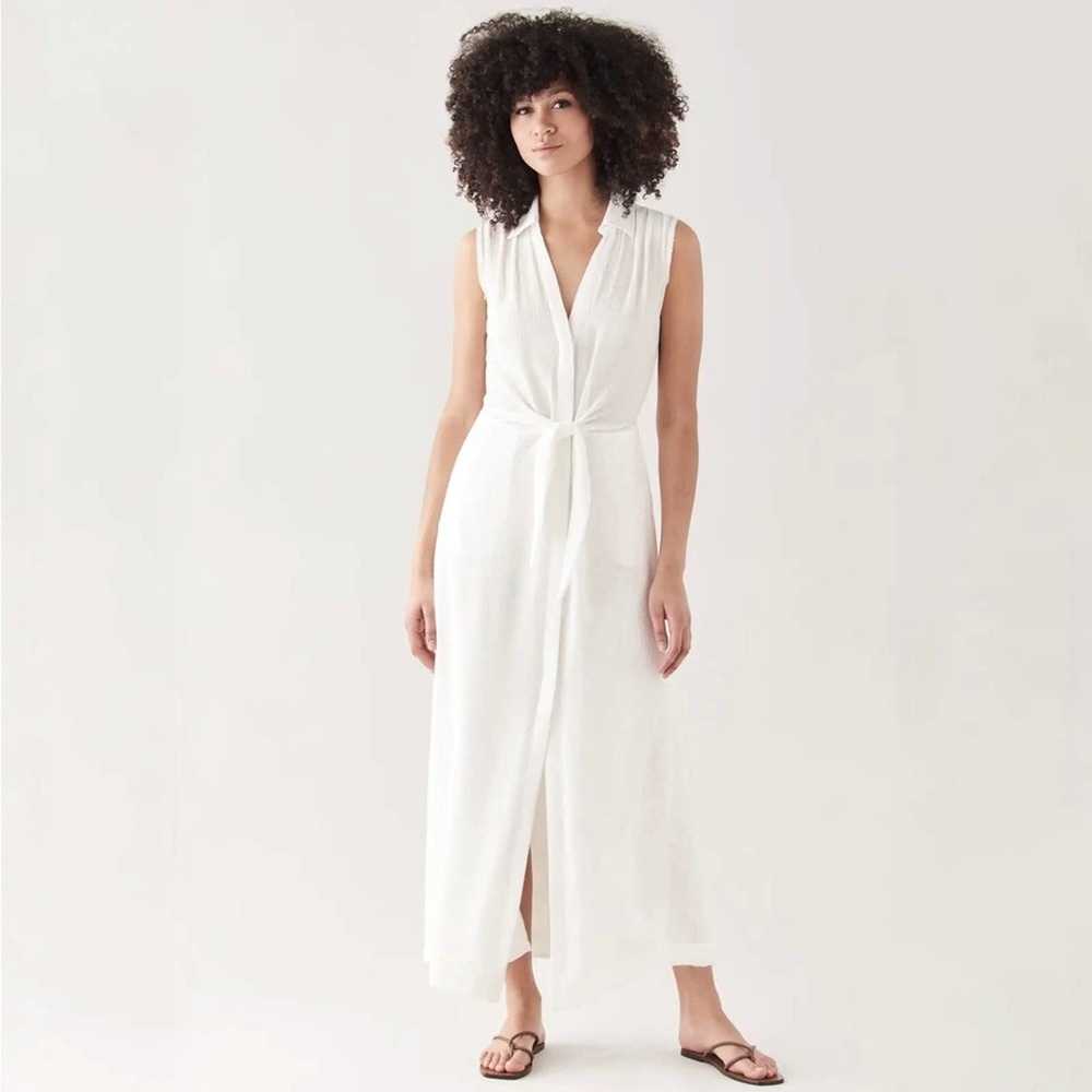 Brochu Walker Madsen Sleeveless Maxi Dress Salt White M